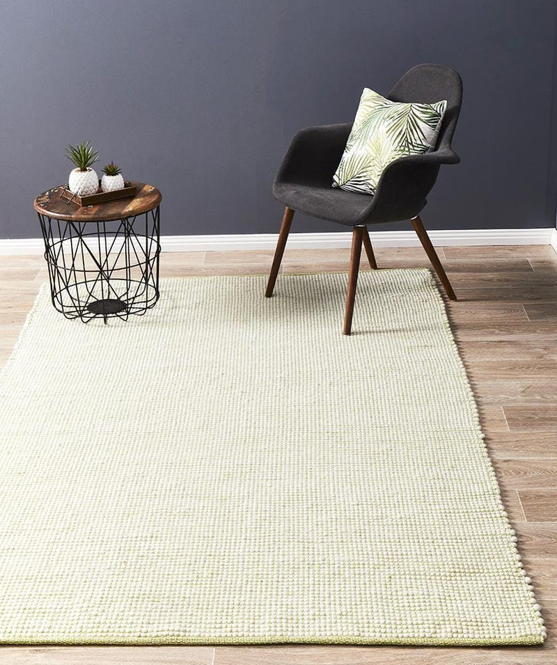 Loft-Loft Stunning Wool Pistachio Rug