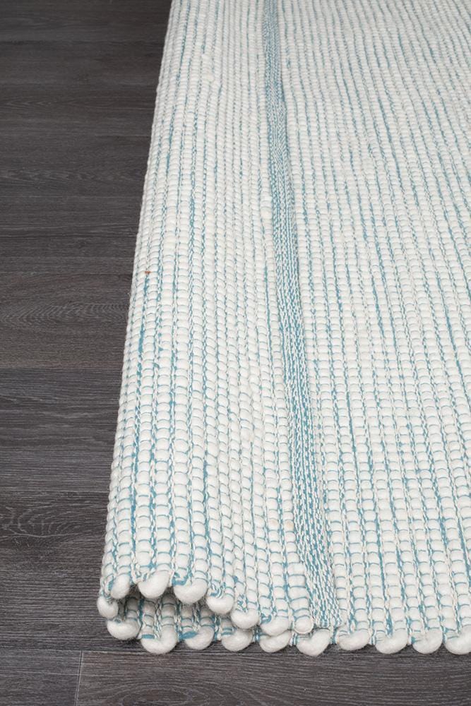 Loft-Loft Stunning Wool Turquoise Rug