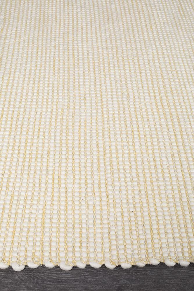 Loft-Loft Stunning Wool Yellow Rug