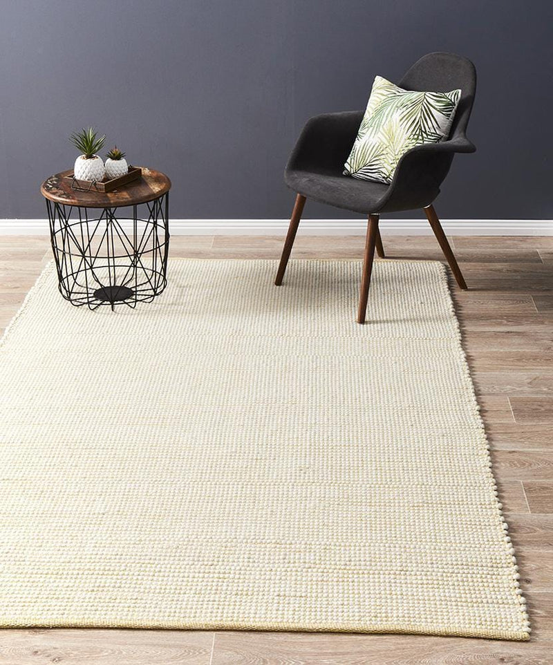Loft-Loft Stunning Wool Yellow Rug