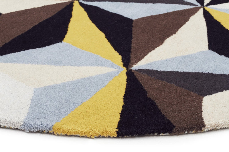 Matrix-Crystal Designer Wool Rug Blue-RUG HOME