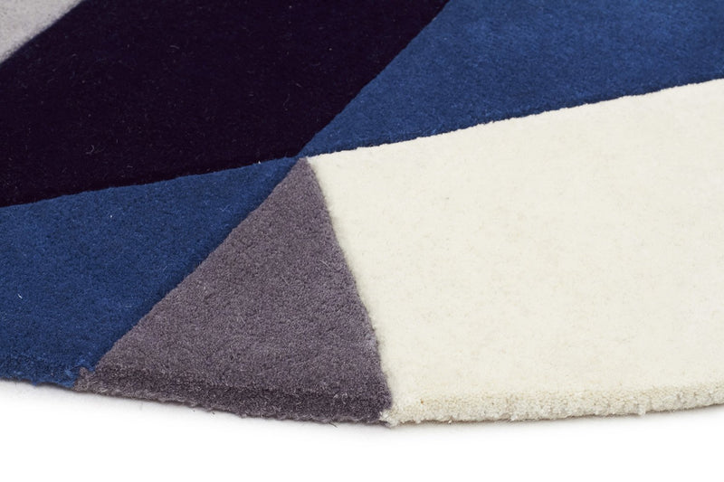 Matrix-Digital Designer Wool Rug Blue Grey White-RUG HOME