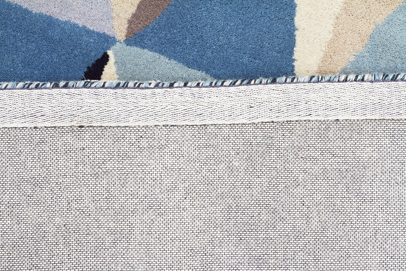 Matrix-Gem Stone Designer Wool Rug Blue-RUG HOME