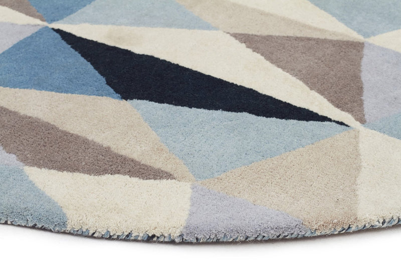 Matrix-Gem Stone Designer Wool Rug Blue-RUG HOME