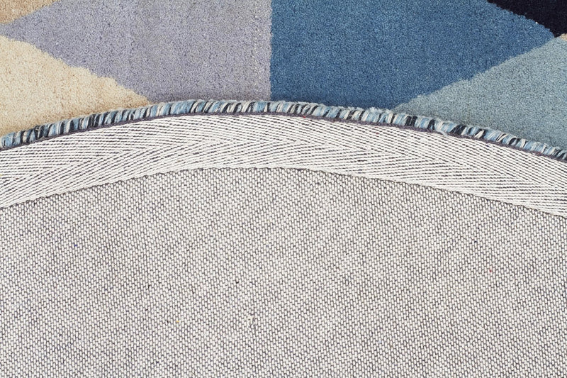 Matrix-Gem Stone Designer Wool Rug Blue-RUG HOME