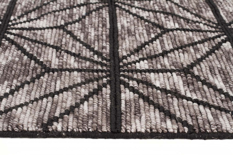 Miller-Rhythm Motif Charcoal Rug