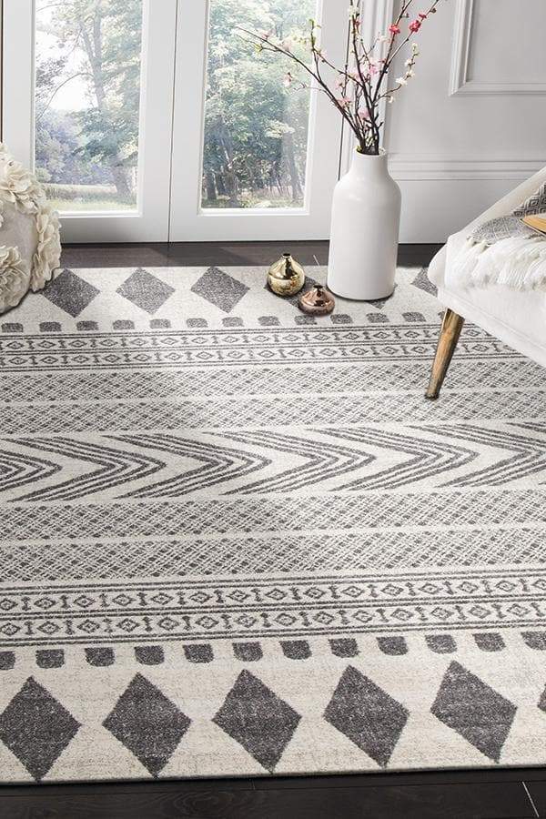 Mirage-Adani Modern Tribal Design Grey Rug