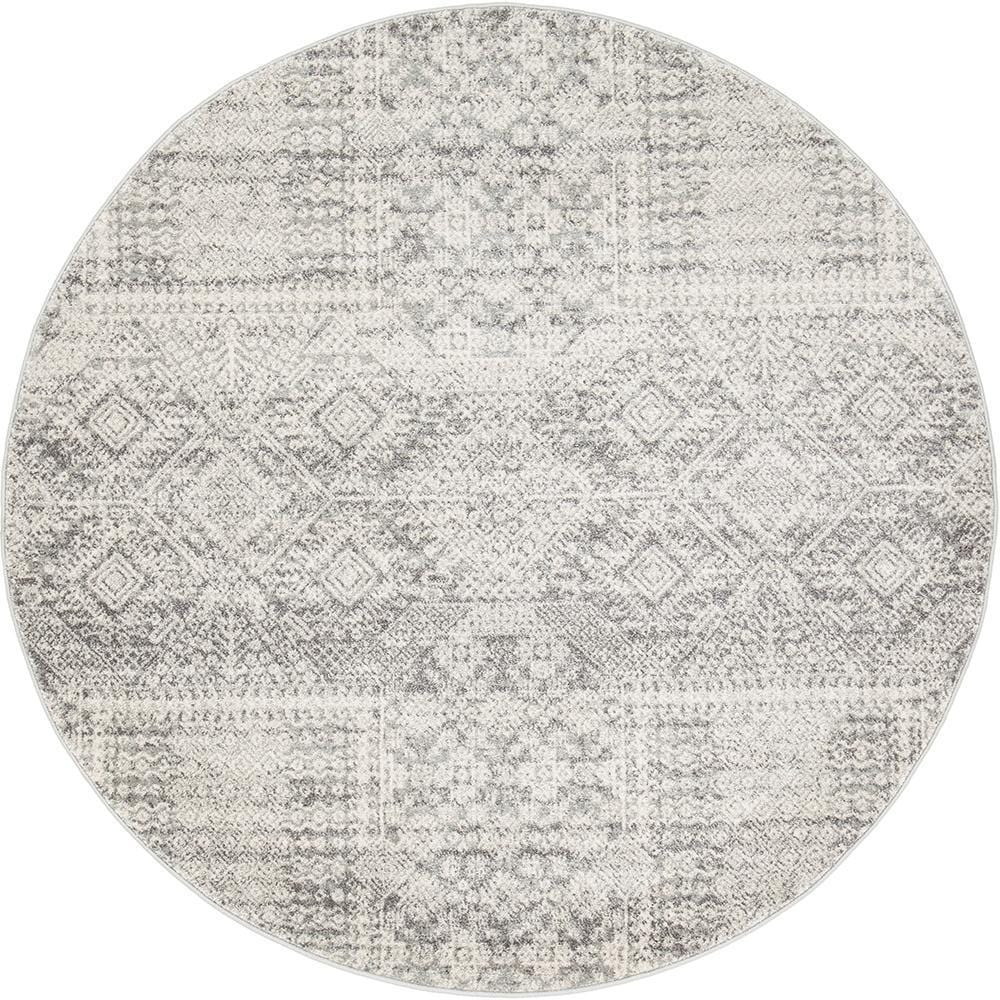 Mirage-Zelda Silver Grey Round Rug