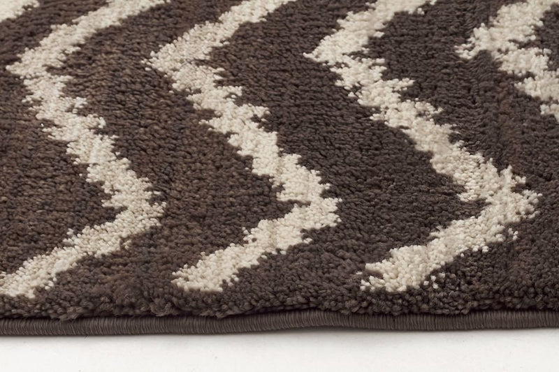 Morocco-Moroccan Chevron Design Rug Brown Beige-RUG HOME