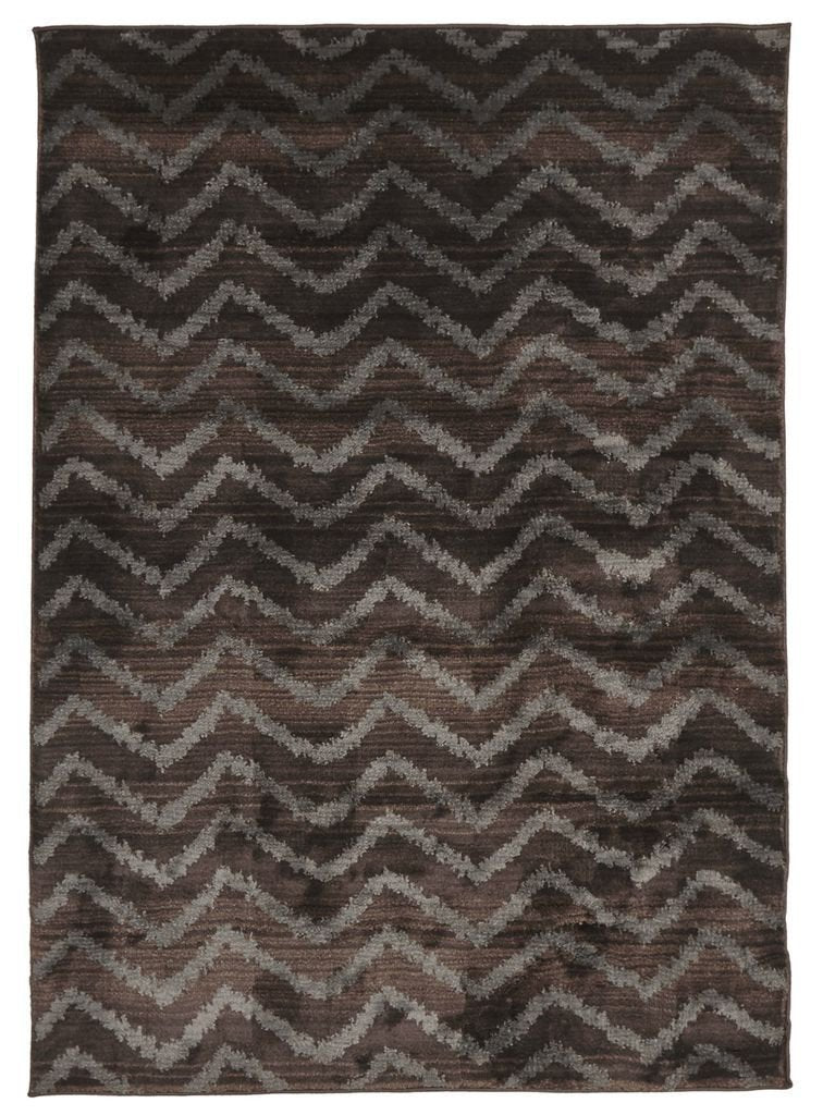 Morocco-Moroccan Chevron Design Rug Brown Grey-RUG HOME