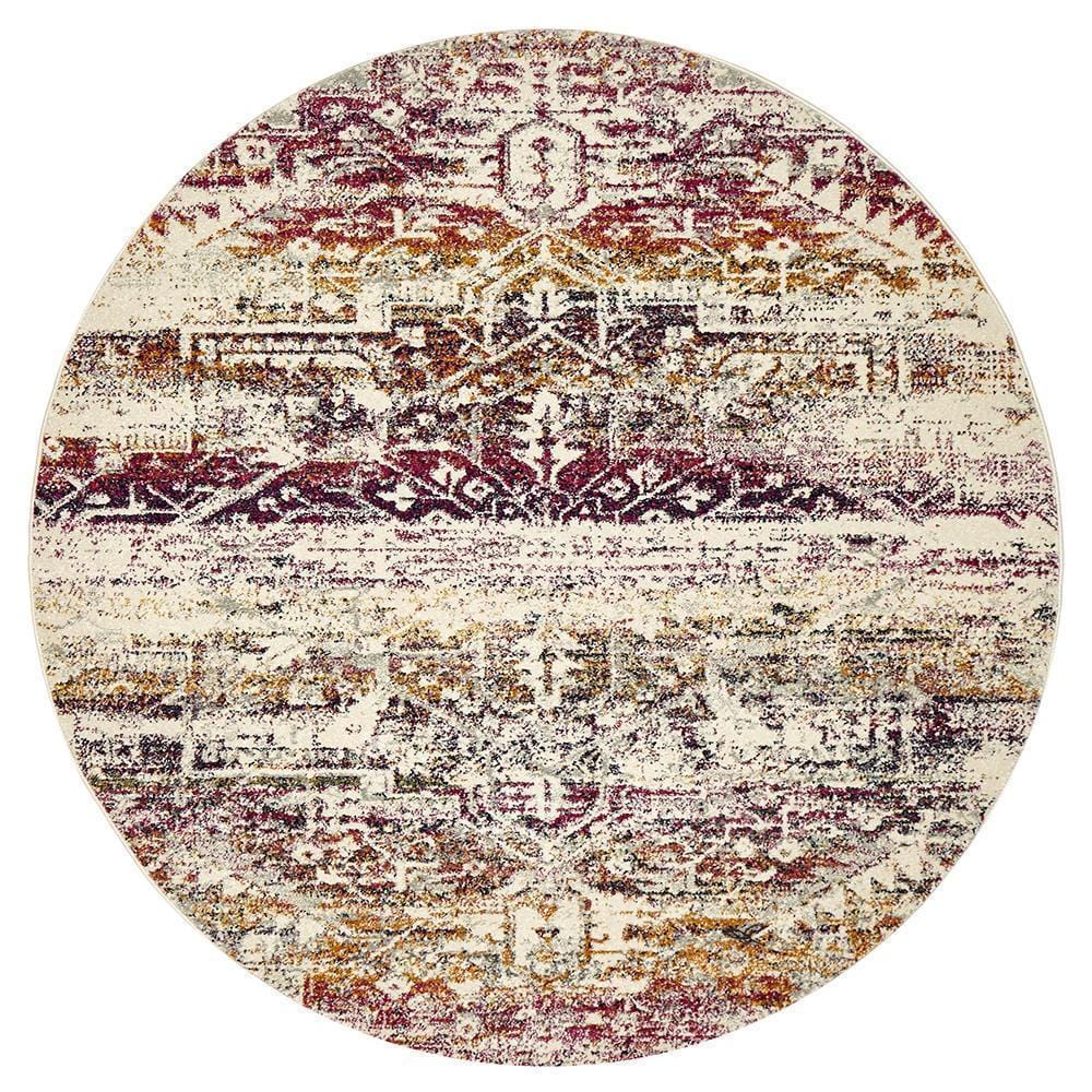 Museum-Museum Lili Fuschia Round Rug