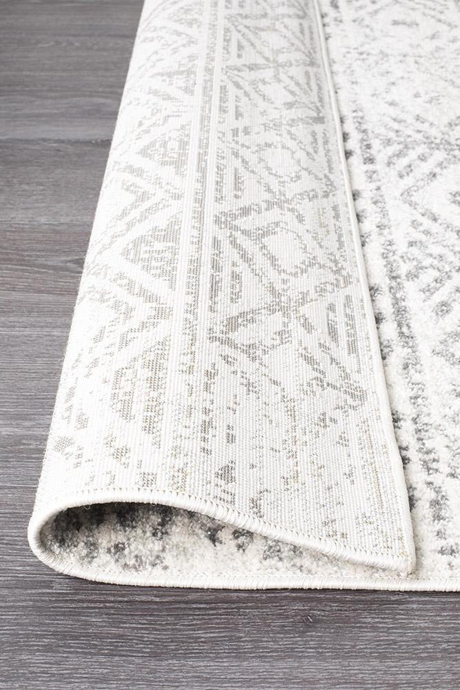 Oasis-Oasis Ismail White Grey Rustic Rug