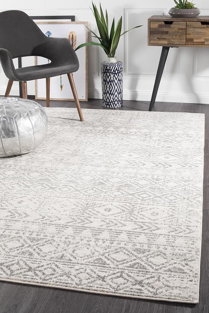 Oasis-Oasis Ismail White Grey Rustic Rug