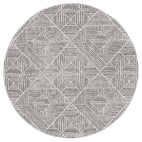 Oasis-Oasis Kenza Contemporary Silver Round Rug