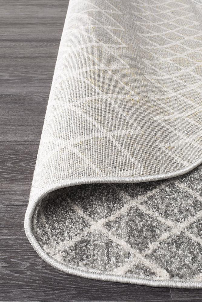 Oasis-Oasis Nadia Grey Rustic Tribal Round Rug