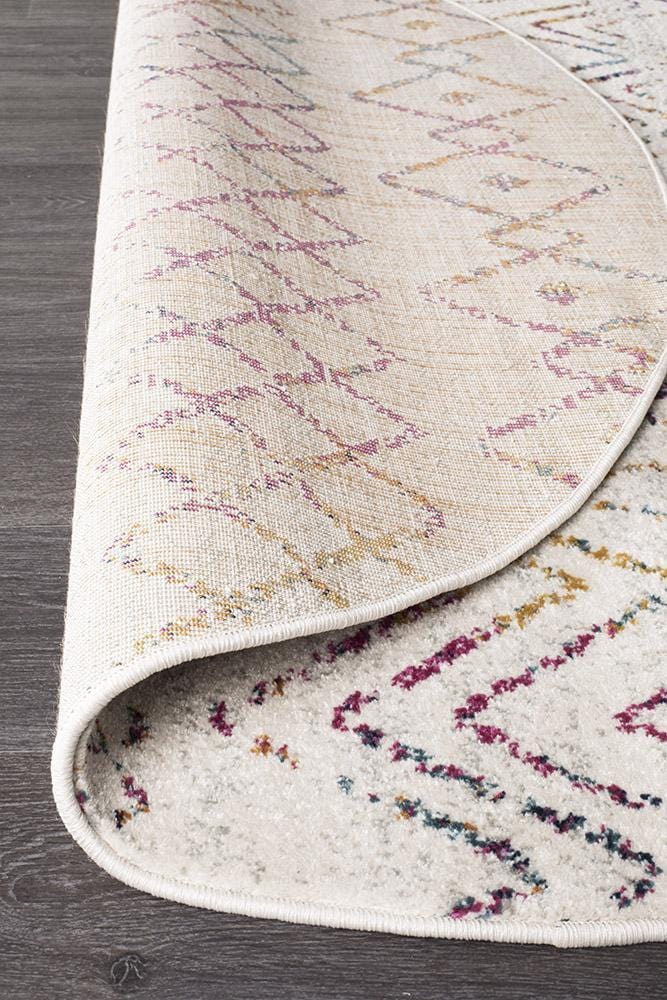 Oasis-Oasis Nadia Multi Rustic Tribal Round Rug