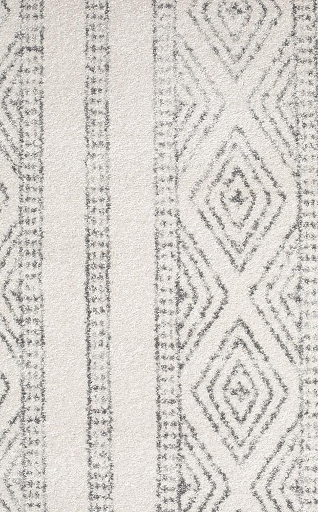 Oasis-Oasis Salma White And Grey Tribal Round Rug