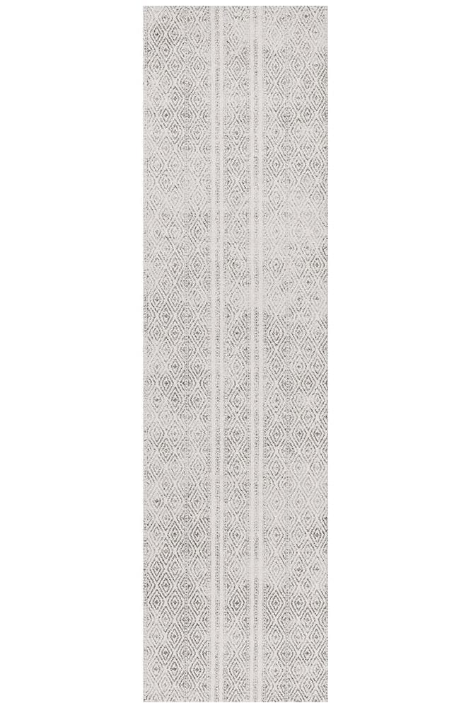 Oasis-Oasis Salma White And Grey Tribal Rug