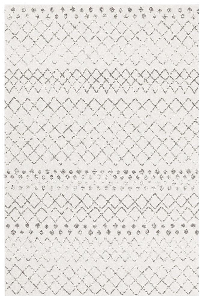 Oasis-Oasis Selma White Grey Tribal Rug
