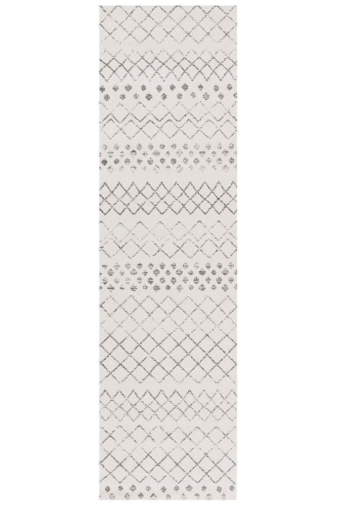 Oasis-Oasis Selma White Grey Tribal Rug