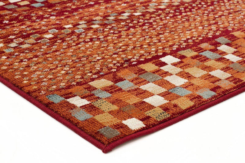 Oxford-Mayfair Squares Rust Rug-RUG HOME