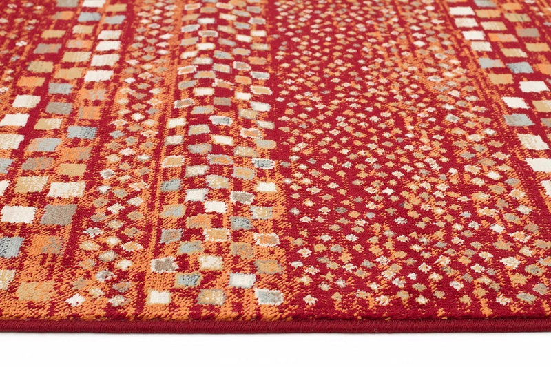 Oxford-Mayfair Squares Rust Rug-RUG HOME