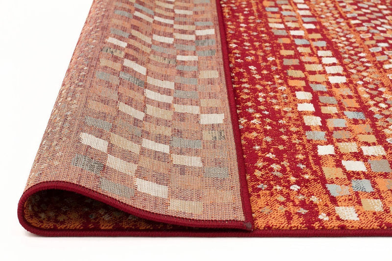 Oxford-Mayfair Squares Rust Rug-RUG HOME