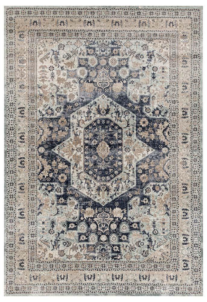 Providence-Esquire Brushed Traditional Blue Rug-RUG HOME