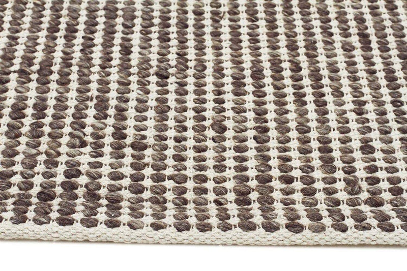 Skandi-Carlos Felted Wool Rug Brown Natural