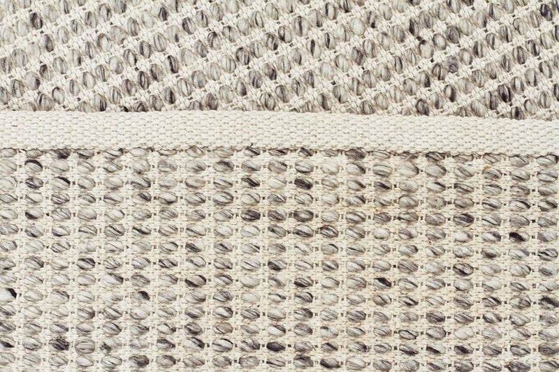 Skandi-Carlos Felted Wool Rug Grey Natural