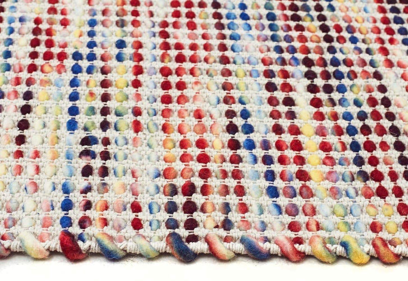 Skandi-Carlos Felted Wool Rug Multi Natural