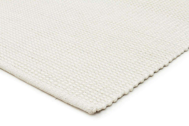 Skandi-Carlos Felted Wool Rug White Natural