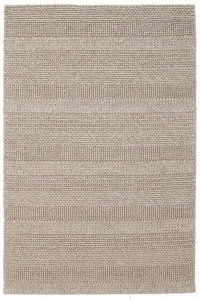 Skandi-Hand Braied Grey Felted Wool Rug