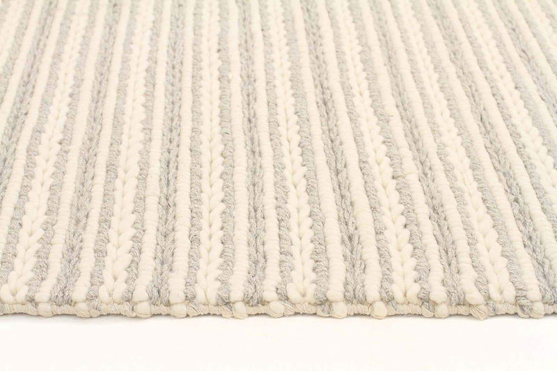 Skandi-Hellena Braied Grey Felted Wool Rug