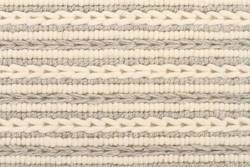Skandi-Hellena Braied Grey Felted Wool Rug