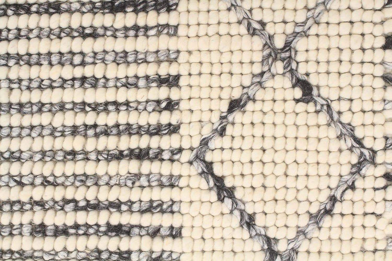 Skandi-Hellena Braied Grey Wool Rug