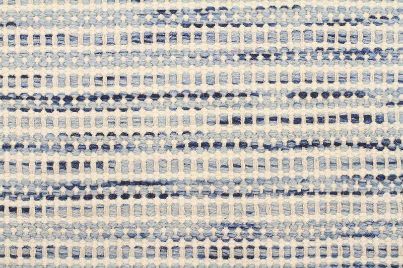 Skandi-Madras Blue Flat weave Rug