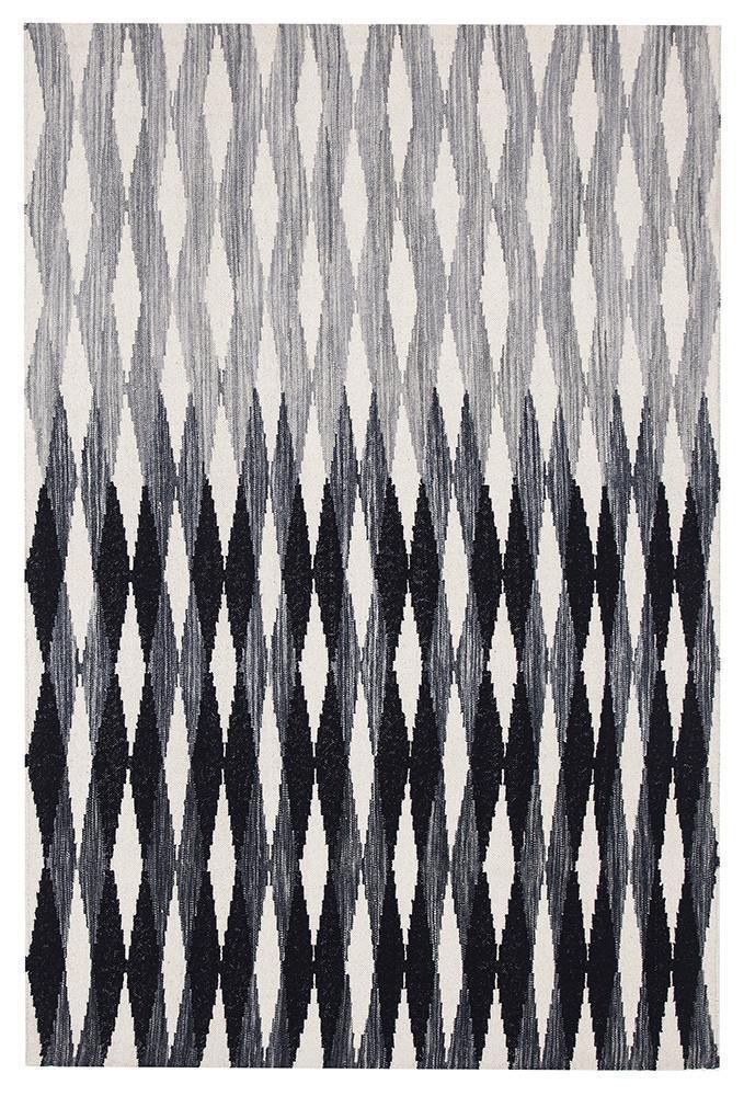 Studio-Frida Uber Gradient Rug Black Grey White-RUG HOME