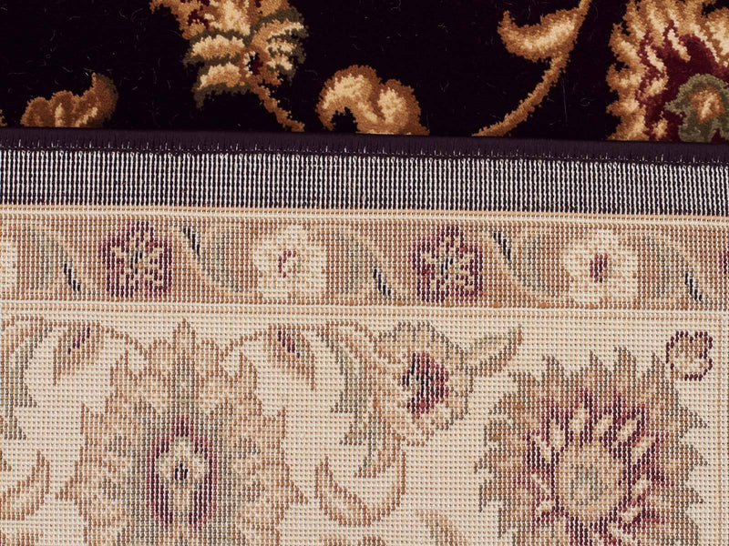 Sydney-Classic Rug Black with Ivory Border-RUG HOME