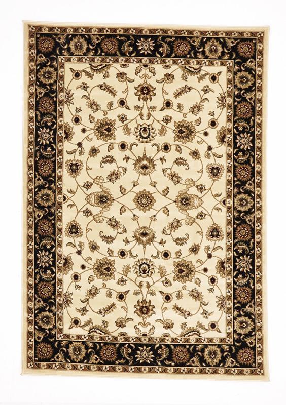 Sydney-Classic Rug Ivory with Black Border-RUG HOME