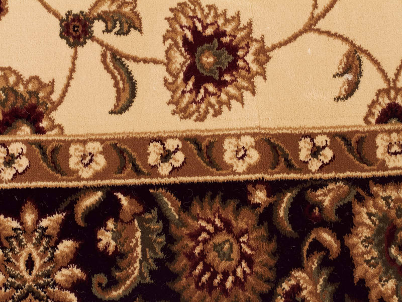 Sydney-Classic Rug Ivory with Black Border-RUG HOME