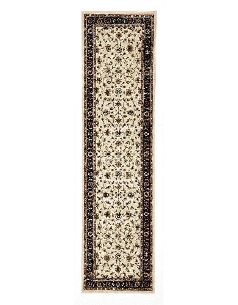 Sydney-Classic Rug Ivory with Black Border-RUG HOME