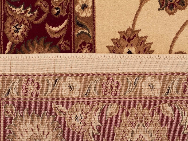 Sydney-Classic Rug Ivory with Red Border-RUG HOME