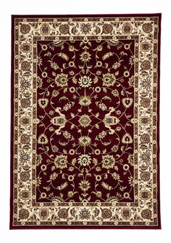Sydney-Classic Rug Red with Ivory Border-RUG HOME
