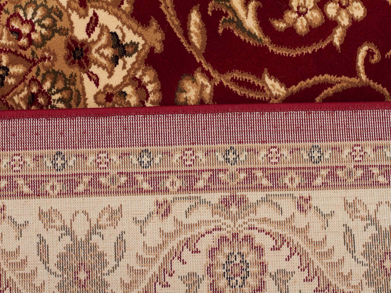 Sydney-Classic Rug Red with Ivory Border-RUG HOME