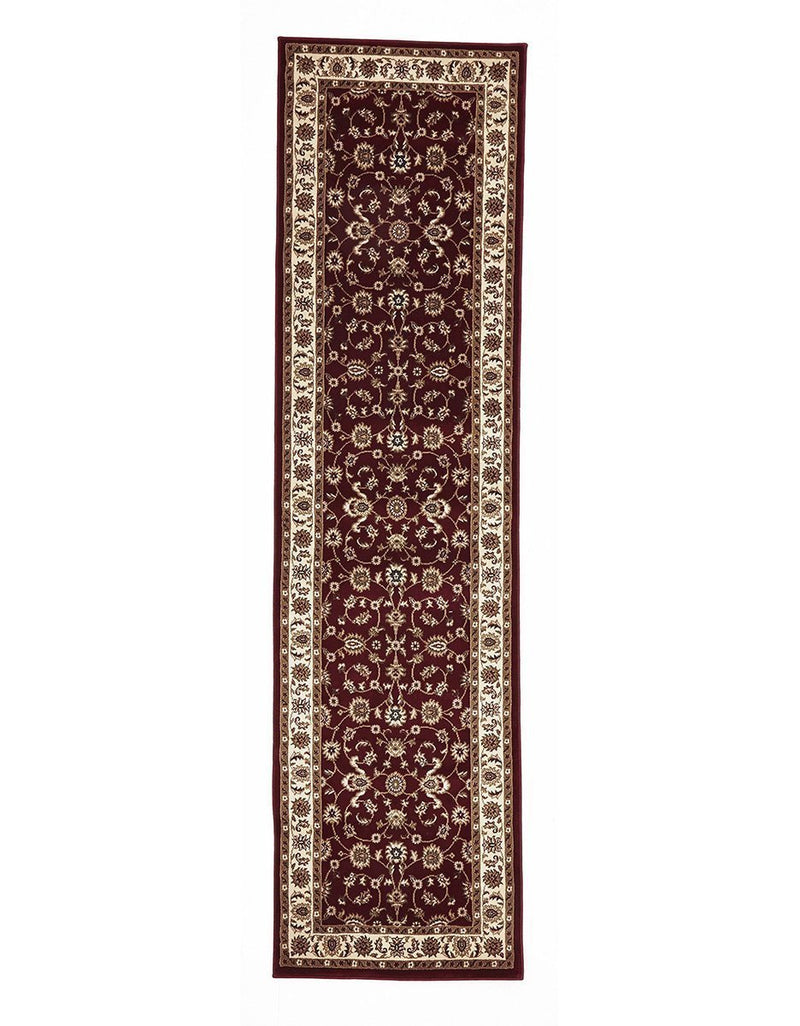 Sydney-Classic Rug Red with Ivory Border-RUG HOME