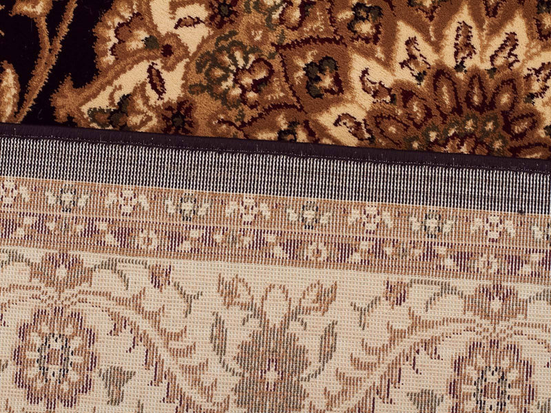 Sydney-Medallion Rug Black with Ivory Border-RUG HOME