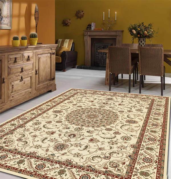 Sydney-Medallion Rug Ivory with Ivory Border-RUG HOME