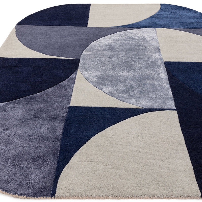 Asiatic Oval Indigo Rug
