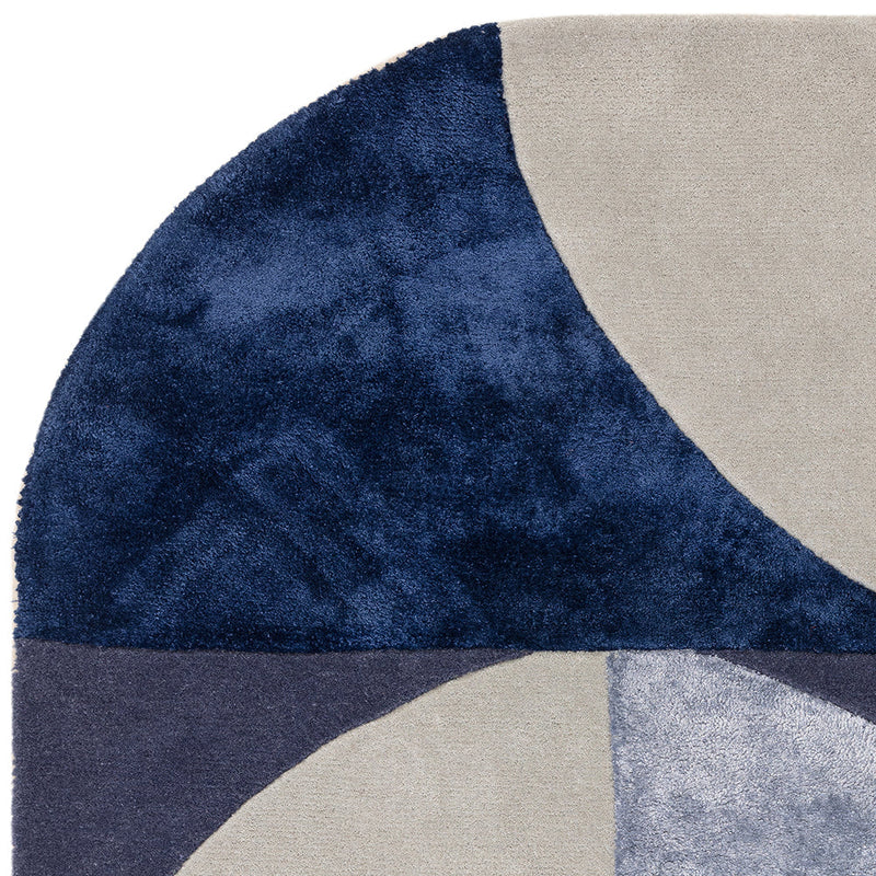 Asiatic Oval Indigo Rug
